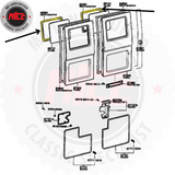 Rear Ambulance Door Glass Rubber diagram