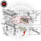Genuine Rear Windscreen Seal suits 75 Series Toyota Landcruiser