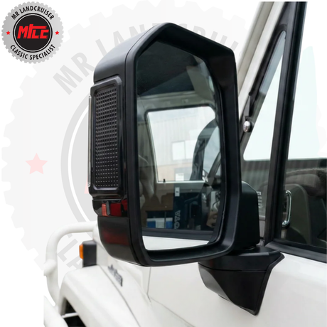 Upgrade Black Side Mirrors suits Toyota Landcruiser 70 76 Series and 60 Series Power Mirror/Fold/Indicators ??