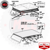 diagram of 40 Series Landcruiser Genuine Toyota Weatherstrip Roof Front 