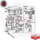 diagram of Genuine Toyota Spacer Front Side Panel Pillar suits 40 Series Landcruiser 