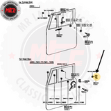 Front Door Check Striker Plate for 40 Series installation diagram