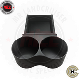 front view of double cup holder suits 70 series toyota landcruiser