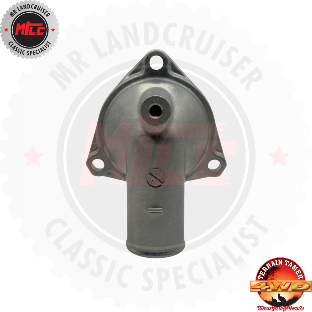 rear side of Landcruiser 2H 12HT Water Outlet Thermostat Housing suits Toyota Landcruiser 2H 12HTWater Outlet Thermostat Housing 