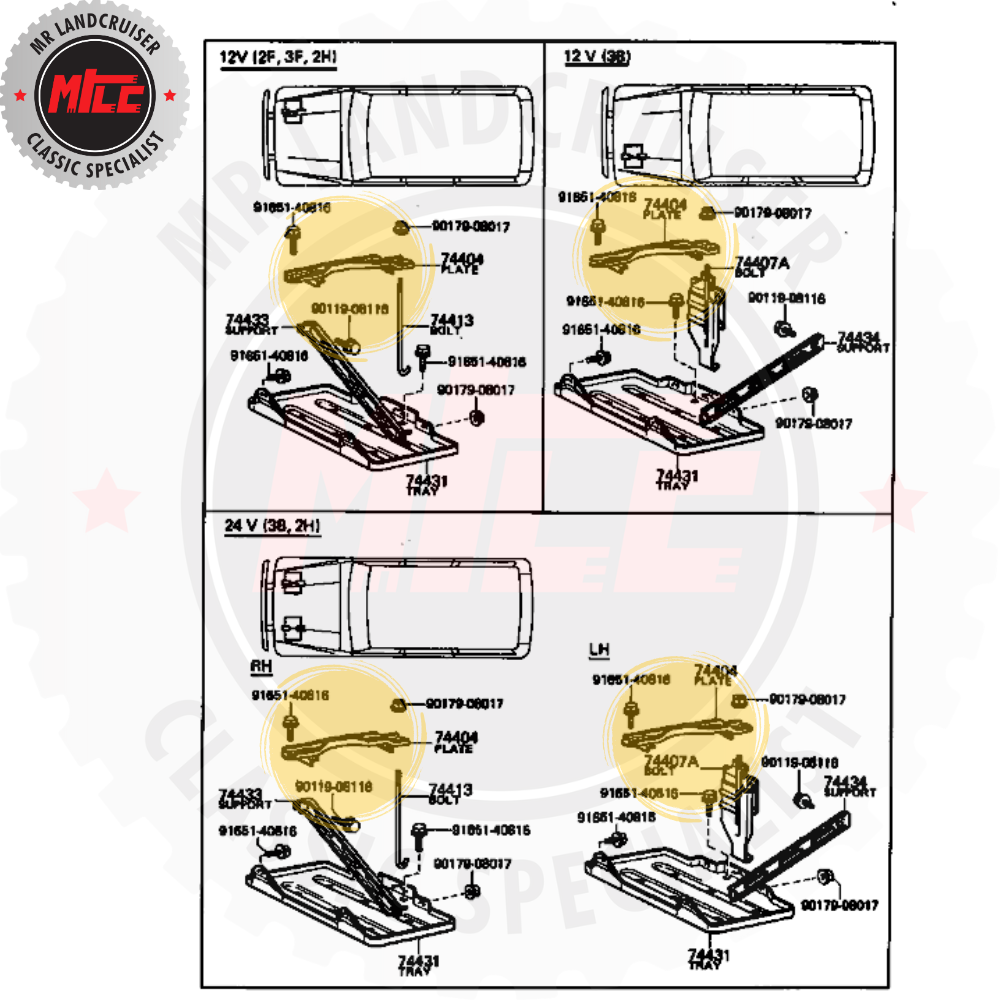 Battery Hold Down Clamp installation diagram