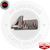 Genuine 4WD Back Door Emblem suits Toyota Landcruiser 60 Series | 1981-1990
