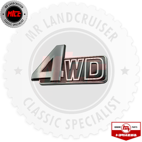 Genuine 4WD Back Door Emblem suits Toyota Landcruiser 60 Series | 1981-1990