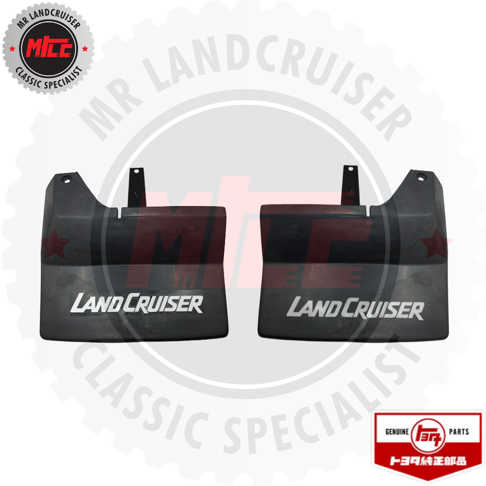 Genuine Rear Mudguard Mudflap suits 60 Series with Factory Sahara Flares (Pair)