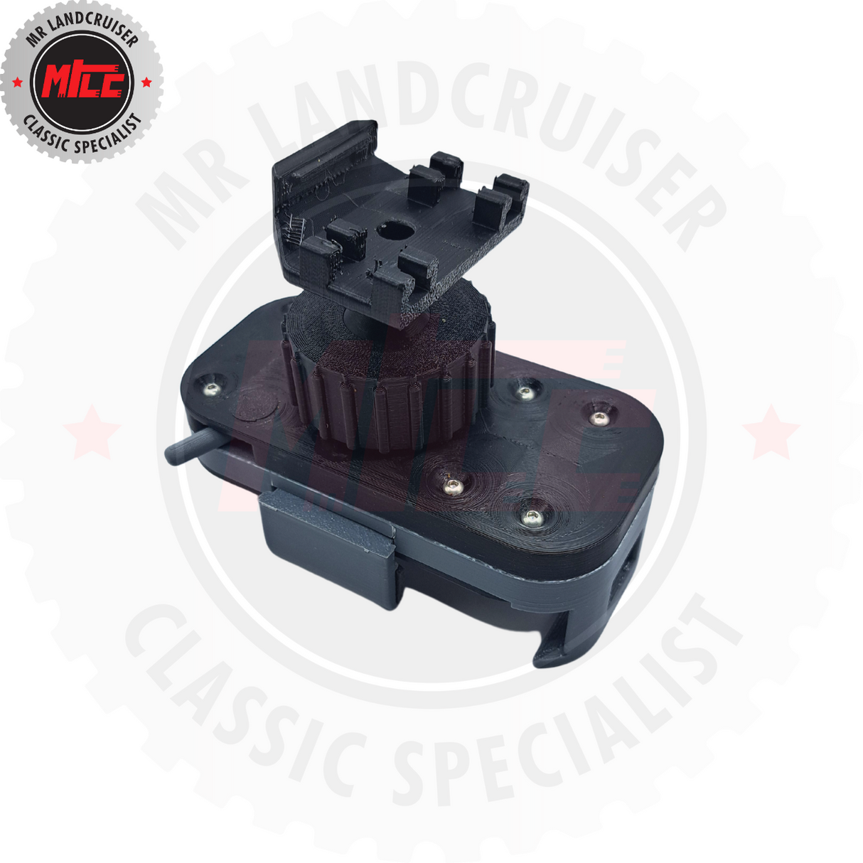 back mount view of Phone Holder & Dual Mic Holder Bracket for Toyota Landcruiser 40 series 60 series and 70 series