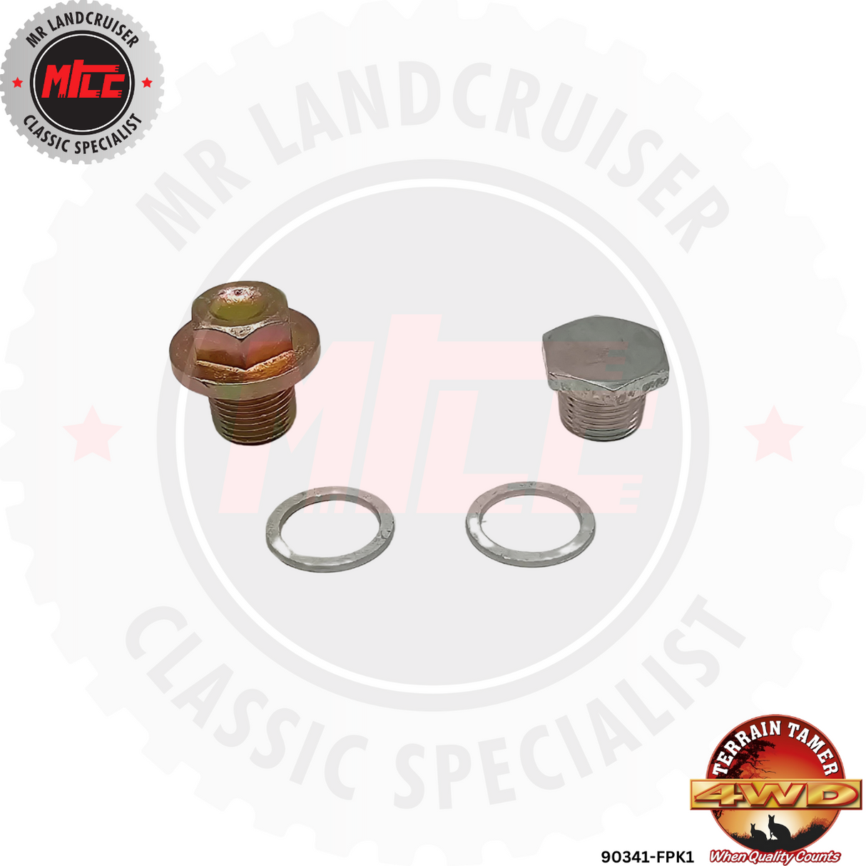 Terrain Tamer Drain & Filler Plug Kit suits 40, 60, & 70 Series Toyota Landcruisers