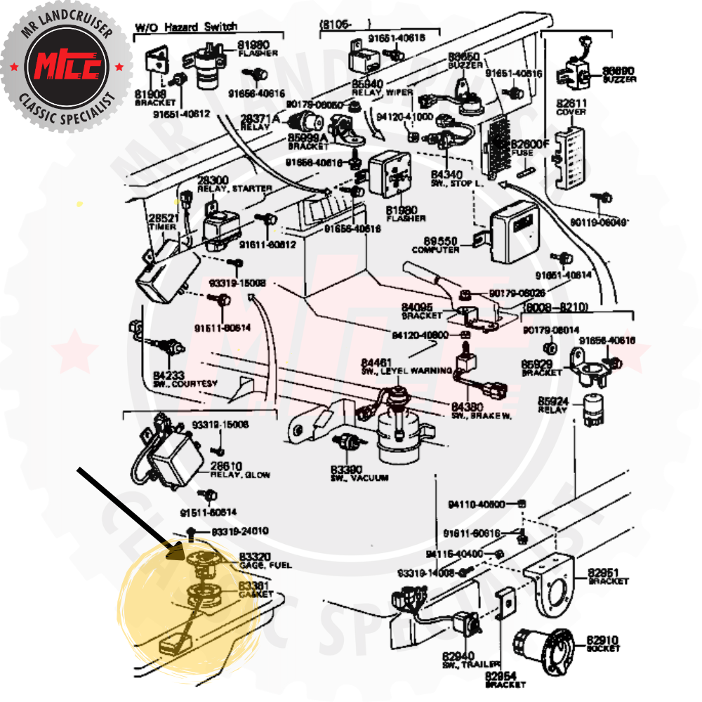 40 Series Fuel Tank Sender Unit diagram