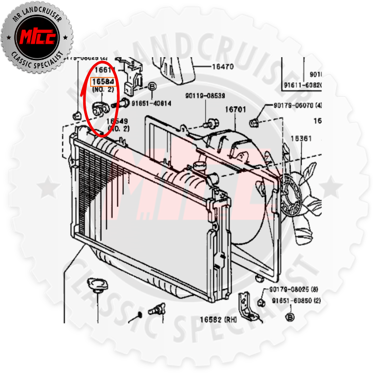 Genuine Radiator Mounting Insulator suits Toyota Landcruiser 60 & 70 Series