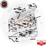 diagram of Genuine Toyota Fog Lamp Switch Assy suits 40 Series Toyota Landcruiser 03/1969 - 12/1984