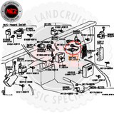 wiring diagram of Genuine Brake Light Switch suits 40 & 60 Series Toyota Landcruiser