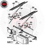 40 Series Windshield Wiper Pivot Cover installation diagram