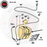 Windshield Washer Bottle installation diagram