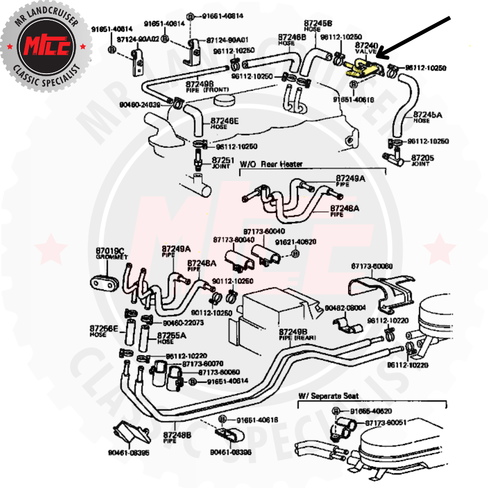 diagram of Heater Tap to suit HJ47, BJ40 and BJ42 