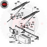 Front Wiper Arm Mount Nut assembly diagram