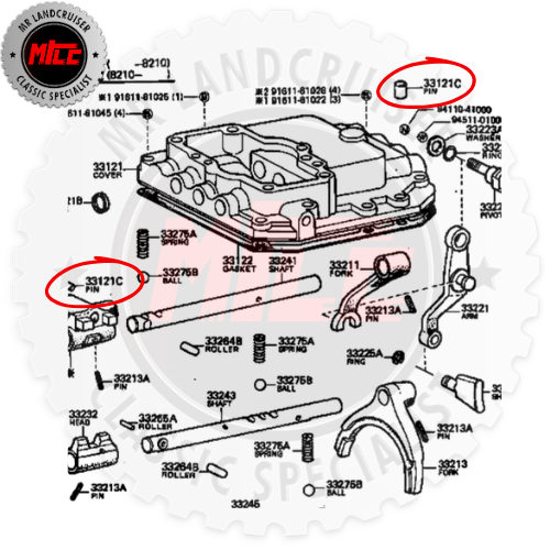 Genuine Dowel Pin Transfer Case Rear Housing suits Toyota Landcruiser 40 60 70 Series | 03/1969 Onwards