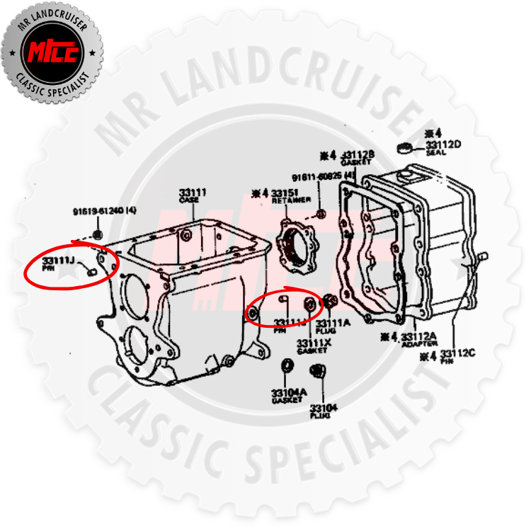Genuine Dowel Pin Manual Transmission Case – Toyota Landcruiser 40 60 70 Series | 03/1969 Onwards