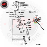 Oil seal for steering worm