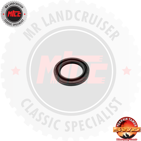 Oil seal with branding on a white background