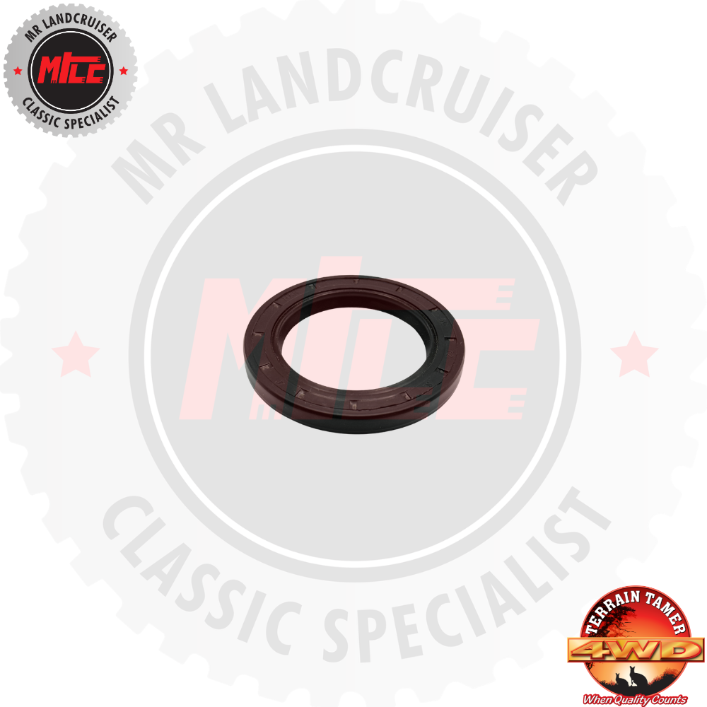 Oil seal with branding on a white background