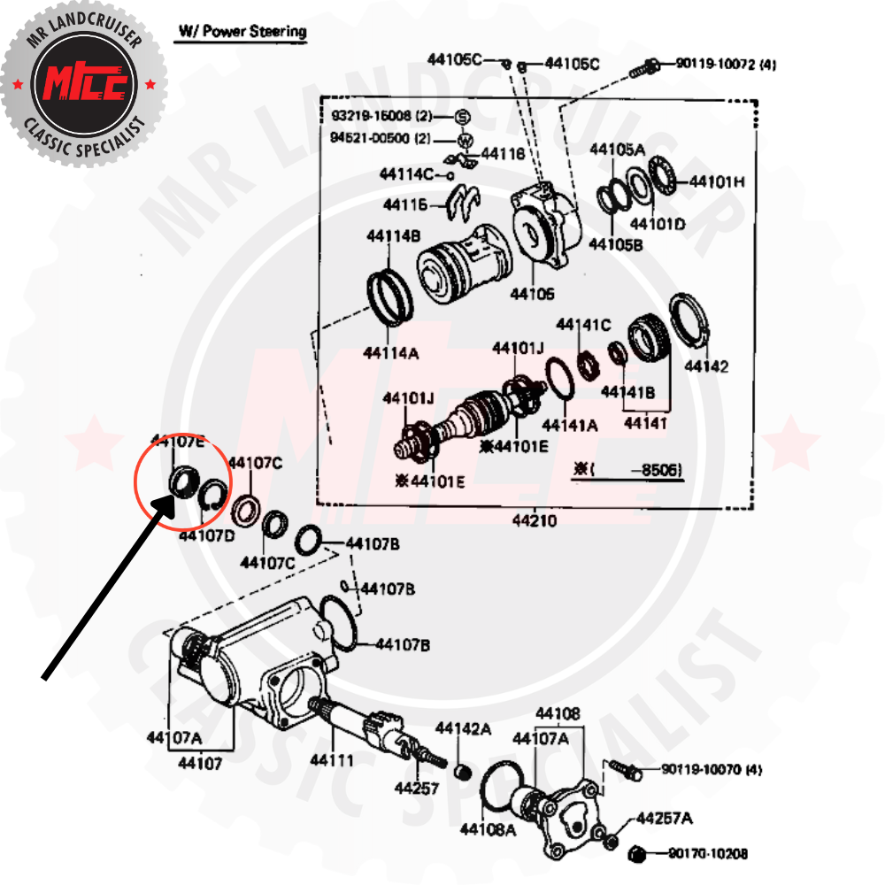 Genuine Toyota Output Shaft Seal for Power Steering suits 40 Series Landcruiser 1979 -