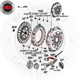 installation diagram of Genuine Toyota Spring Clutch & Release Fork suits 40 & 60 Series Landcruiser 	