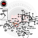 Genuine brake Hose Front from Master Cylinder suits 40 Series Landcruiser