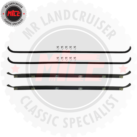 Door Belt Weatherstrip Kit Inner & Outer suits 40 Series Toyota Landcruiser - Full Glass Windows