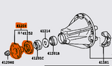 Diagram of Diff Flange location