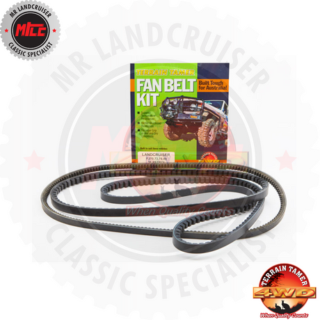 70 Series Landcruiser Fan Belt Kit Fan Power Steering & A/C