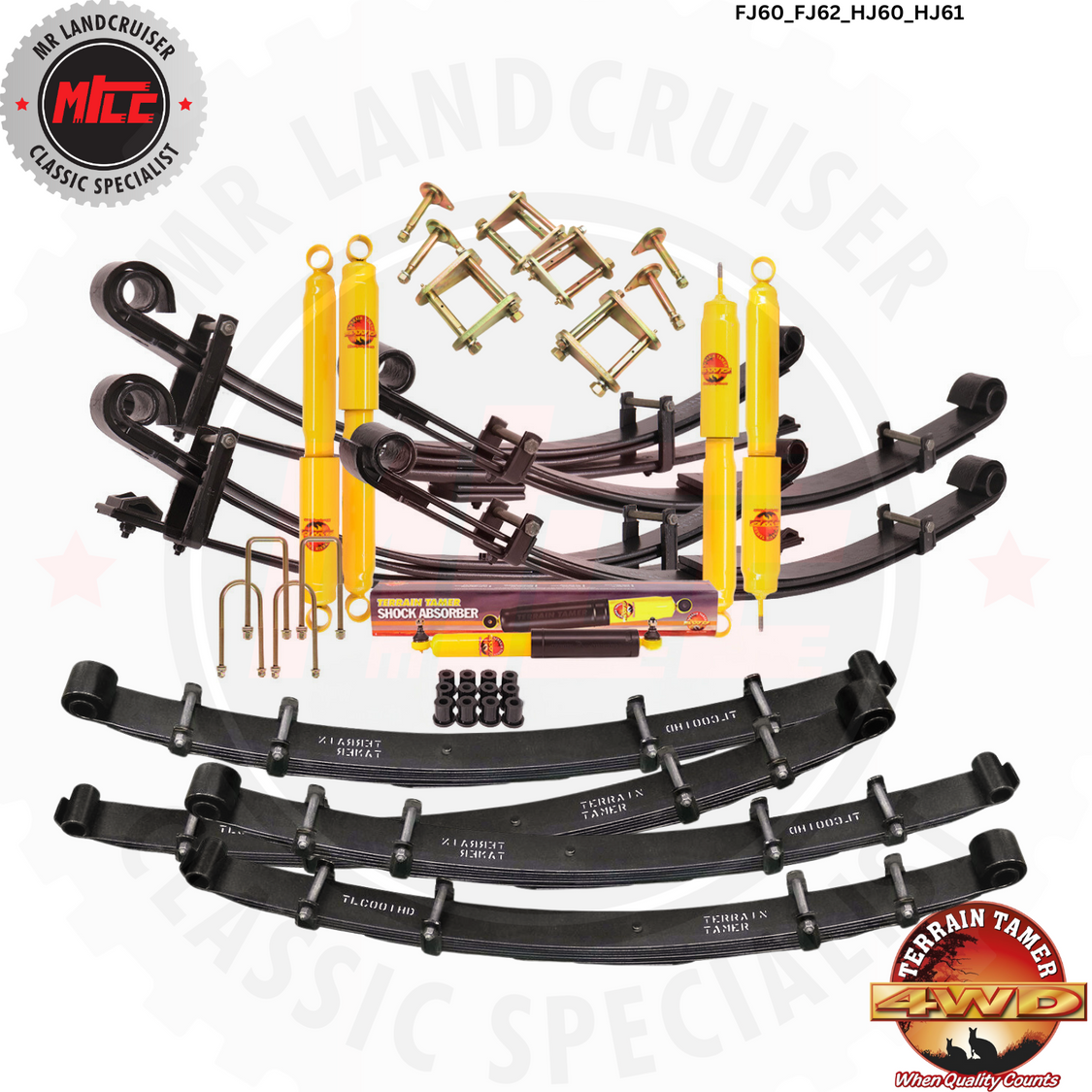 Landcruiser 60 Series Full Suspension Kit Front & Rear HJ60 HJ61 FJ60 ...