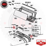 Genuine Toyota Cowl Panel and Windshield Glass Screw suits Landcruiser 40 Series 1979- 12/1984