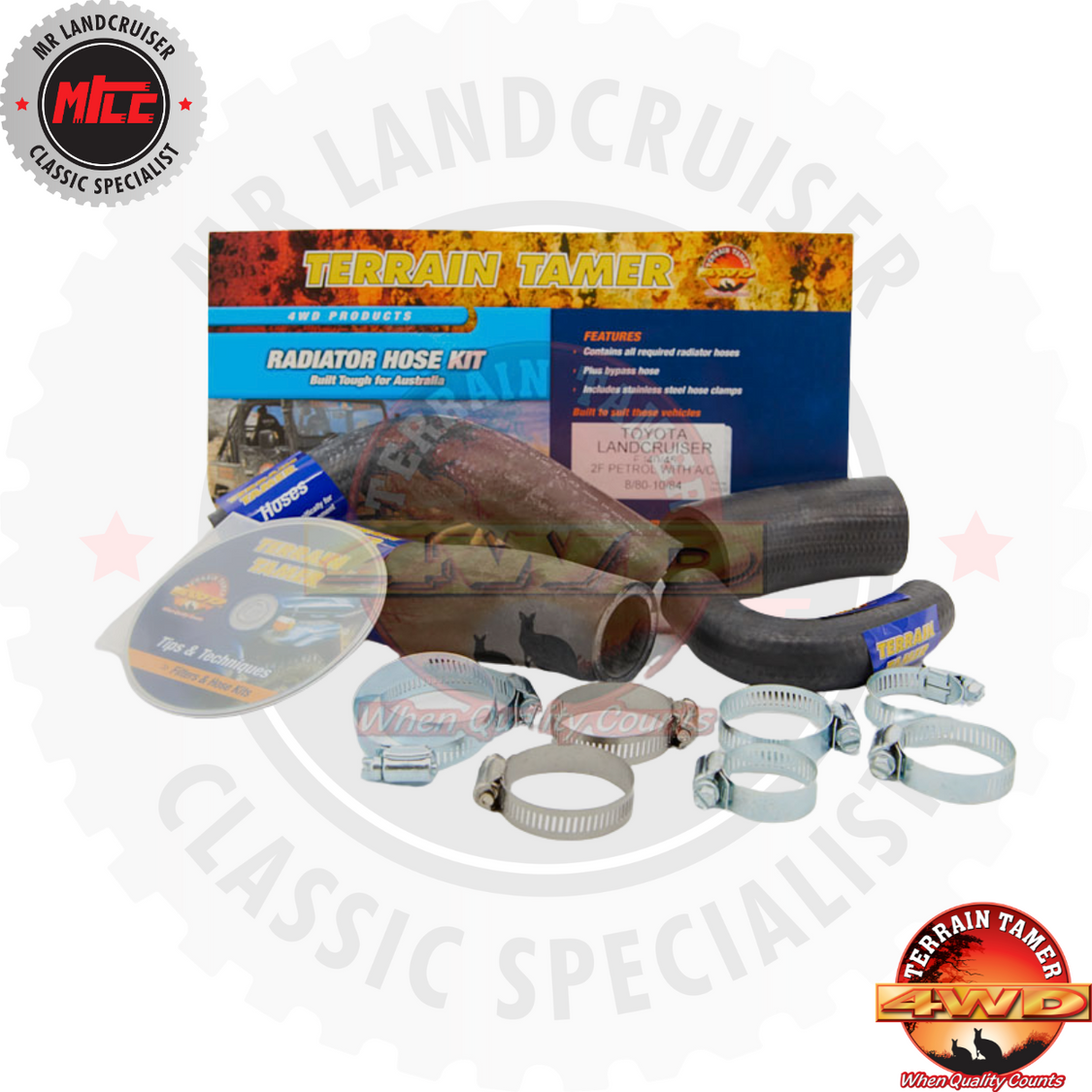 Fj40 Radiator Drain Radiator Hose Kit suits Toyota Landcruiser FJ40 & FJ45 with A/C – Mr ...