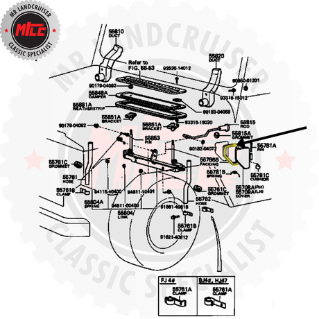 Kick vent seal 40 Series 1964 - 1984