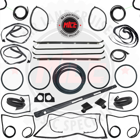 A Cab Rubber Seal Kit suits 40 Series Landcruiser SWB Shorty