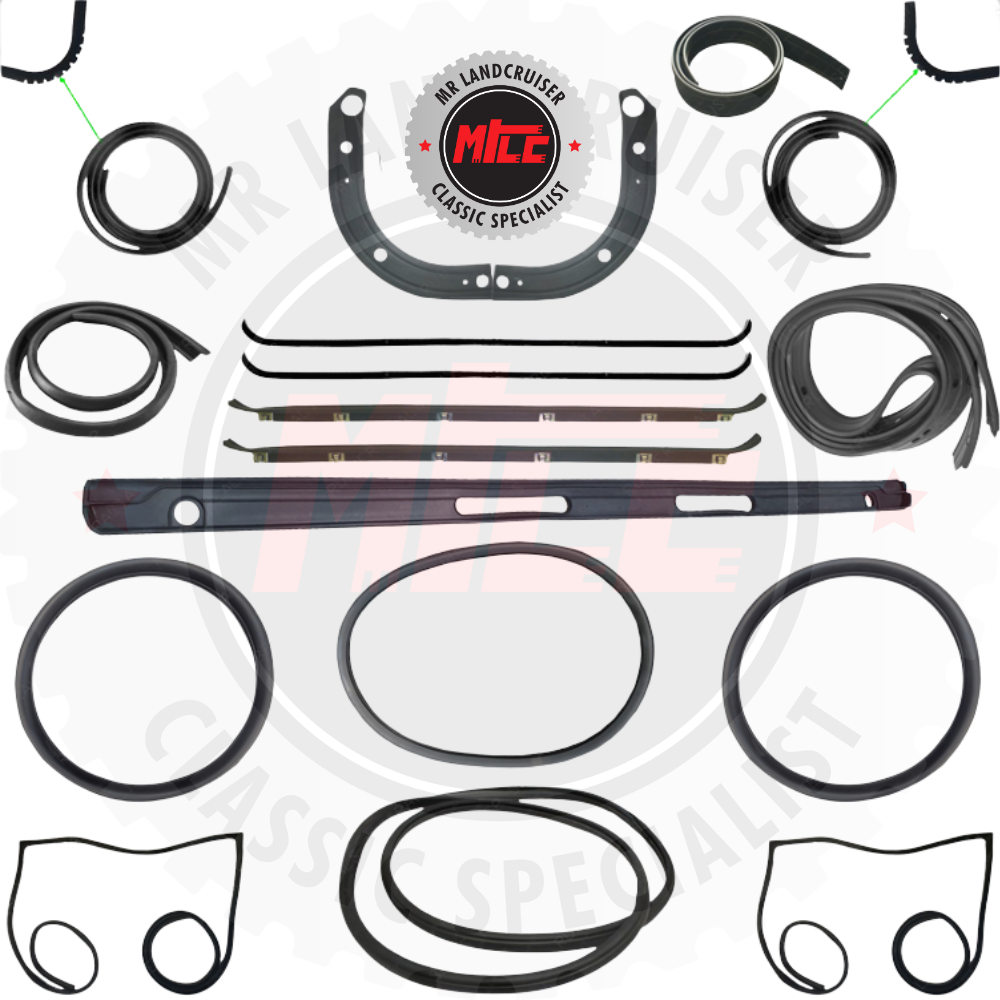 Rubber Seal Kit suits Toyota Landcruiser FJ45/HJ47 Ute (No Quarter Window) 1979–1984