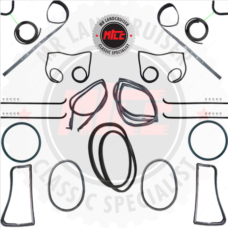 A Cab Basic Rubber Seal Kit suits 40 Series SWB Toyota Landcruiser Shorty
