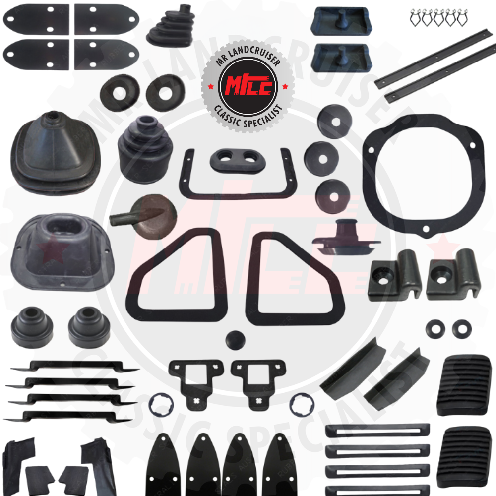 55-Piece Supplementary Rubber Kit suits Toyota Landcruiser 40 Series Ute 1974–1978
