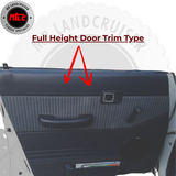 A Rubber Kit suits 60 Series Landcruiser Wagon with Front 1/4 Window, Fixed Side Window & Rear Barn Doors