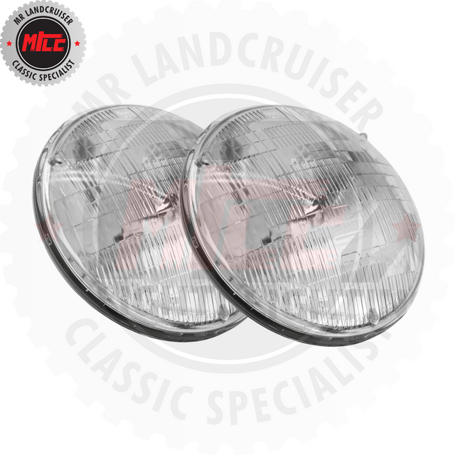 7" Sealed-Beam Headlight Round - Pair