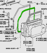 Aftermarket Door Seal Front suits 70 Series Landcruiser VDJ76 VDJ79 Dual Cab & Wagon