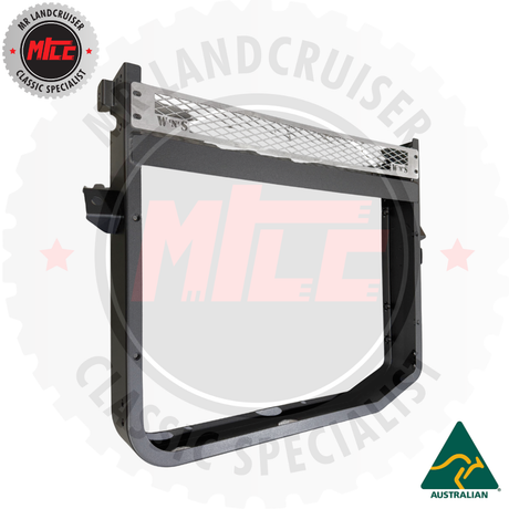 angled view of radiator support suits 40 series toyota landcruiser 