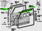 Door Belt Weatherstrip Inner/Outer suits 40 Series Toyota Landcruiser with Full Glass window