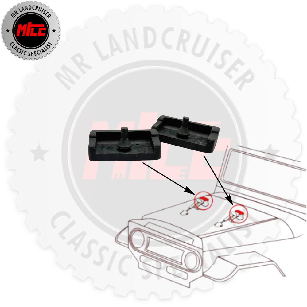 Window to Bonnet Bump Stop Pair suits 40 Series Toyota Landcruiser