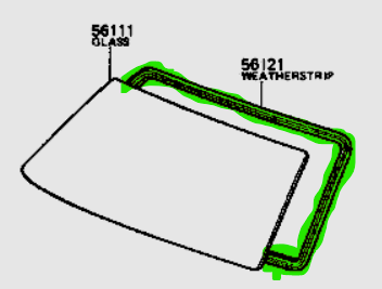 diagram of windscreen seal 
